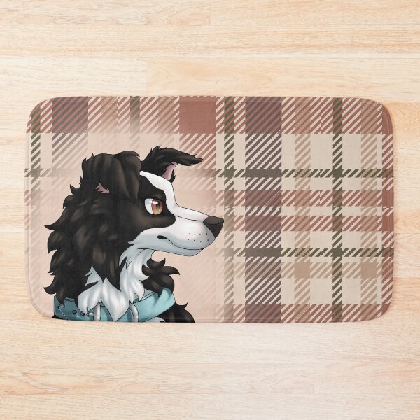 Item preview, Black Border Collie 2.0 with Tartan / Plaid designed and sold by Bamsdrawz.