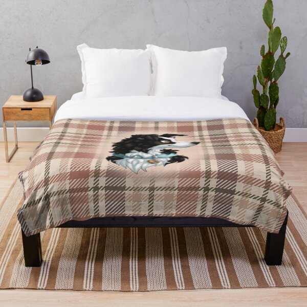 Item preview, Black Border Collie 2.0 with Tartan / Plaid designed and sold by Bamsdrawz.