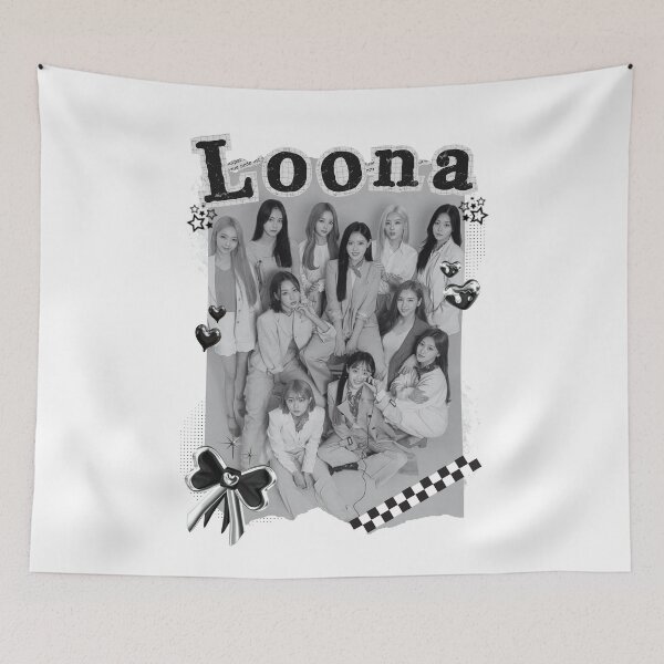 Item preview, Elegant Black and White LOONA Collage Design designed and sold by AJUNICE STUDIO.