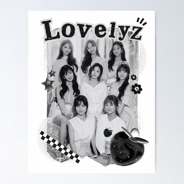 Item preview, Lovelyz K-pop Group Black and White Collage Design designed and sold by AJUNICE STUDIO.