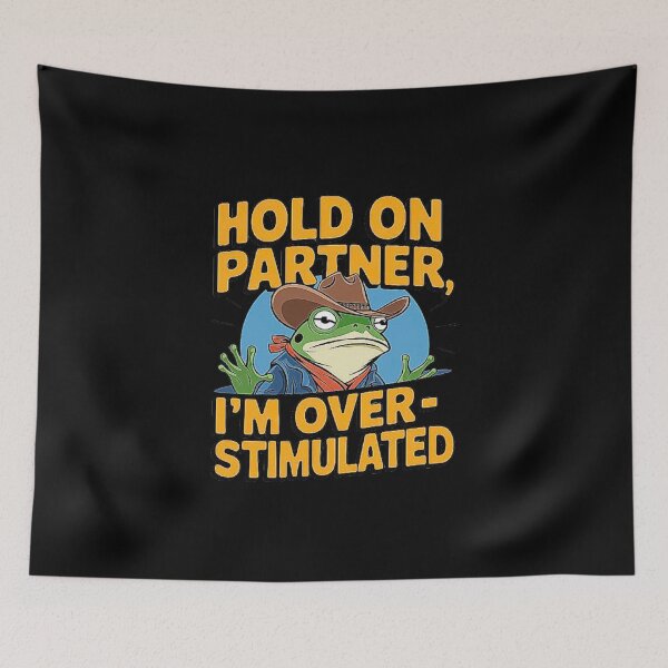 Item preview, Funny Frog Cowboy – Overstimulated Partner in the Wild West designed and sold by love3617.
