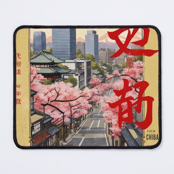 Item preview, Chiba Japan Vintage Travel Retro Postcard Design designed and sold by TravelPostcardGems.
