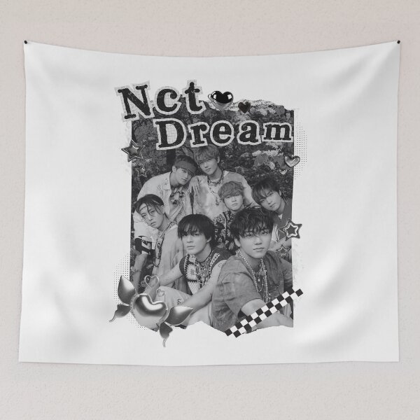 Item preview, NCT DREAM Black and White Collage Art designed and sold by AJUNICE STUDIO.