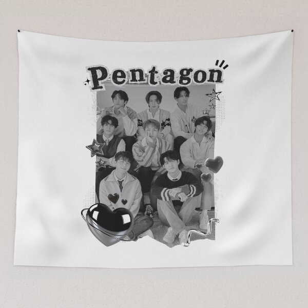 Item preview, K-pop Group Pentagon Black & White Collage Art designed and sold by AJUNICE STUDIO.