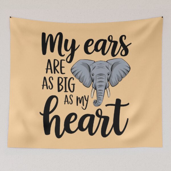 Item preview, Elephant - My ears are as big as my heart designed and sold by 123ks.