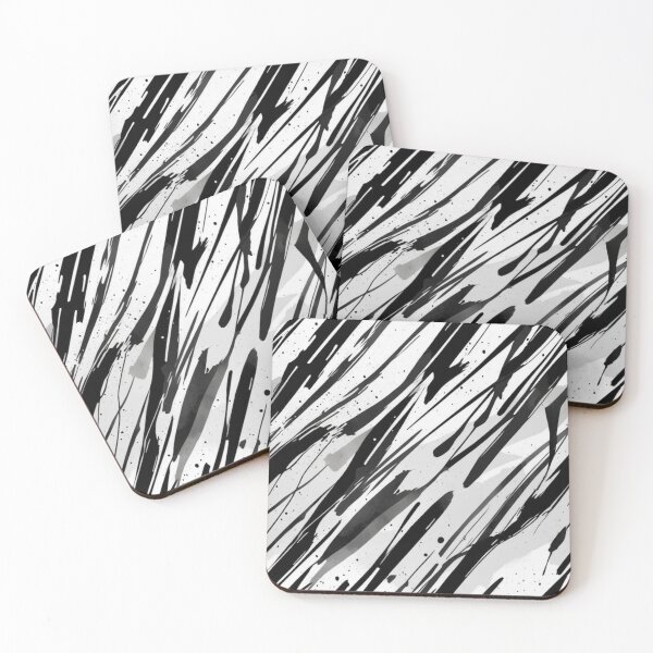 Item preview, Monochrome Fury: Bold Streaks in Black and White Abstract designed and sold by fc2c.
