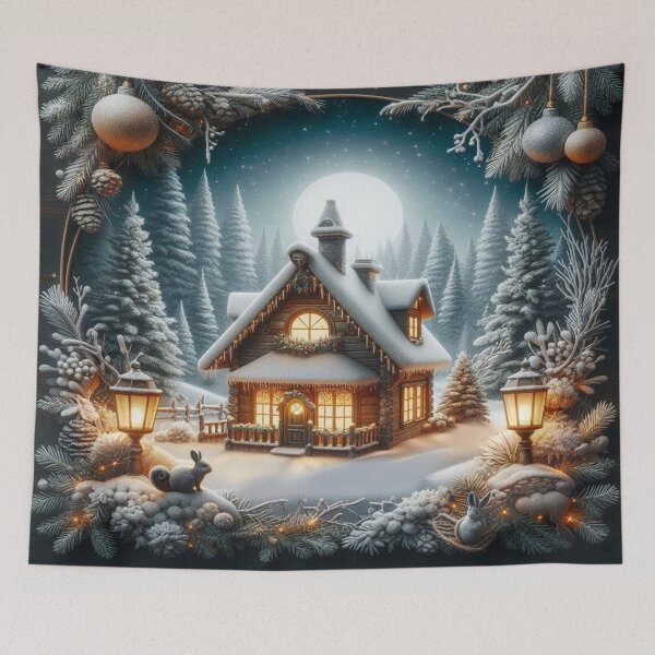 Item preview, cozy holiday feel Christmas house with decoration,RBCozyHolidays,CozyHolidays designed and sold by Expressions-Sel.