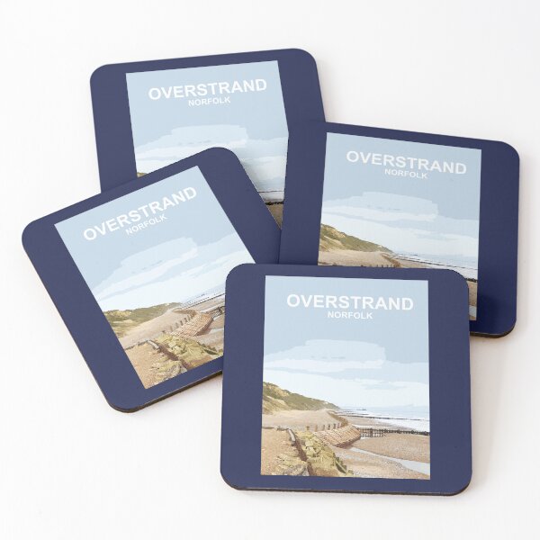 Item preview, Overstrand Beach Norfolk Travel poster East Anglia designed and sold by BarbaraGlebska.