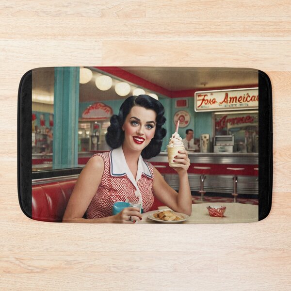 Item preview,  Beautiful server in an American Diner vintage pinup advertising style art designed and sold by Vintage Designs +.