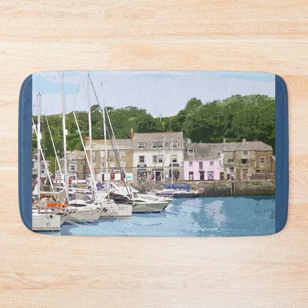 Aperçu de l'œuvre Padstow Cornwall. Affiche de voyage de Kernow, cadeau de Cornouailles. créée et vendue par BarbaraGlebska.