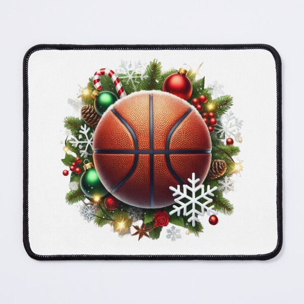 Item preview, Festive Basketball Holiday Wreath Basketball Santa Tshirt, Basketball Player Christmas Sweatshirt, Basketball Coach Christmas Gift, Basketball Team Christmas T-Shirt designed and sold by ryndigital.