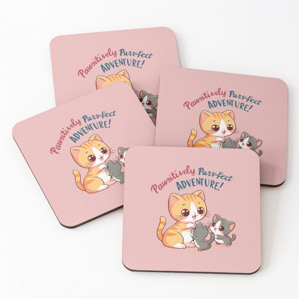 Item preview, cute cartoon cat Pawsitively Purrfect adventure, designed and sold by faishalwira.