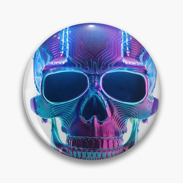 Item preview, Neon Cyber Skull designed and sold by Yuran-Design.