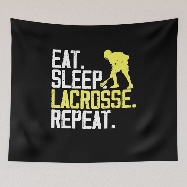 Item preview, Eat Sleep Lacrosse Repeat Funny Lax Player designed and sold by Rahjihan.
