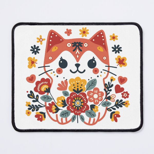 Item preview, KittyKat - Cute Girly Cat with Flowers designed and sold by KittyKatCats.