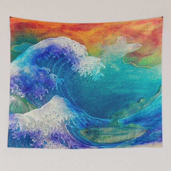 Item preview, The Great Wave of Weird Fishes (Arpeggi) designed and sold by muhaonline.