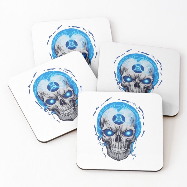 Item preview, blue electric skull  designed and sold by jkrphoto.