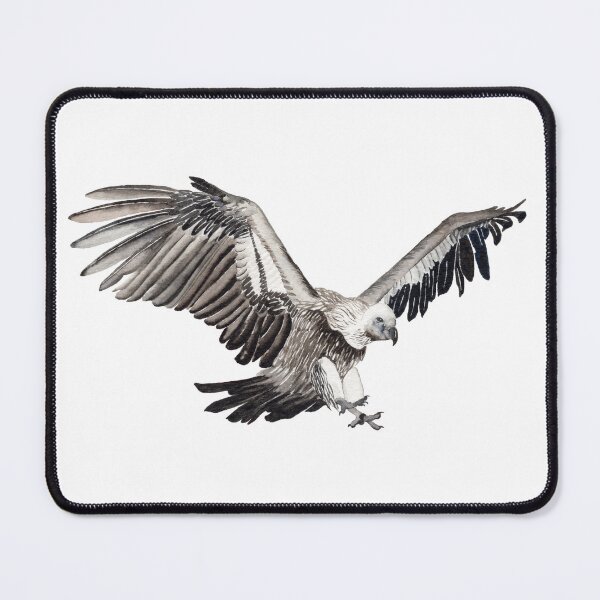 Item preview, Vulture painting, white backed vulture, rare bird art designed and sold by ChaseWilderness.