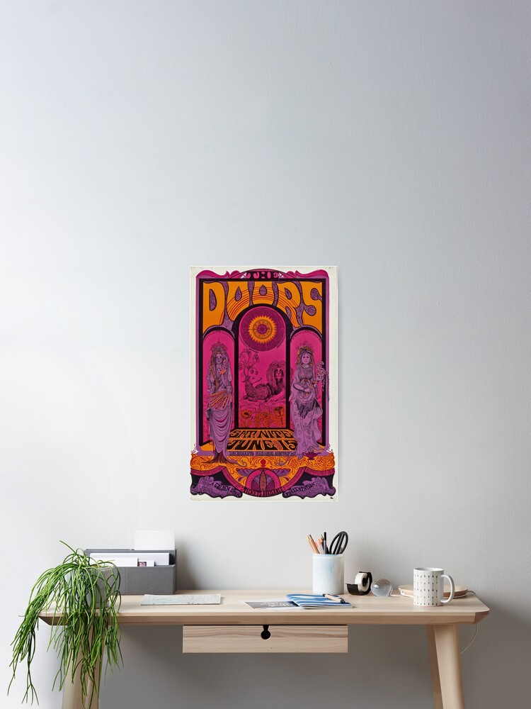 Vintage retro 1968 psychedelic concert poster Poster