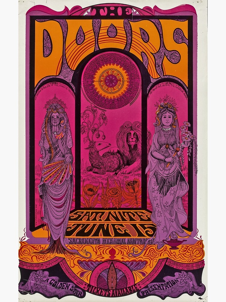 Vintage retro 1968 psychedelic concert poster Poster