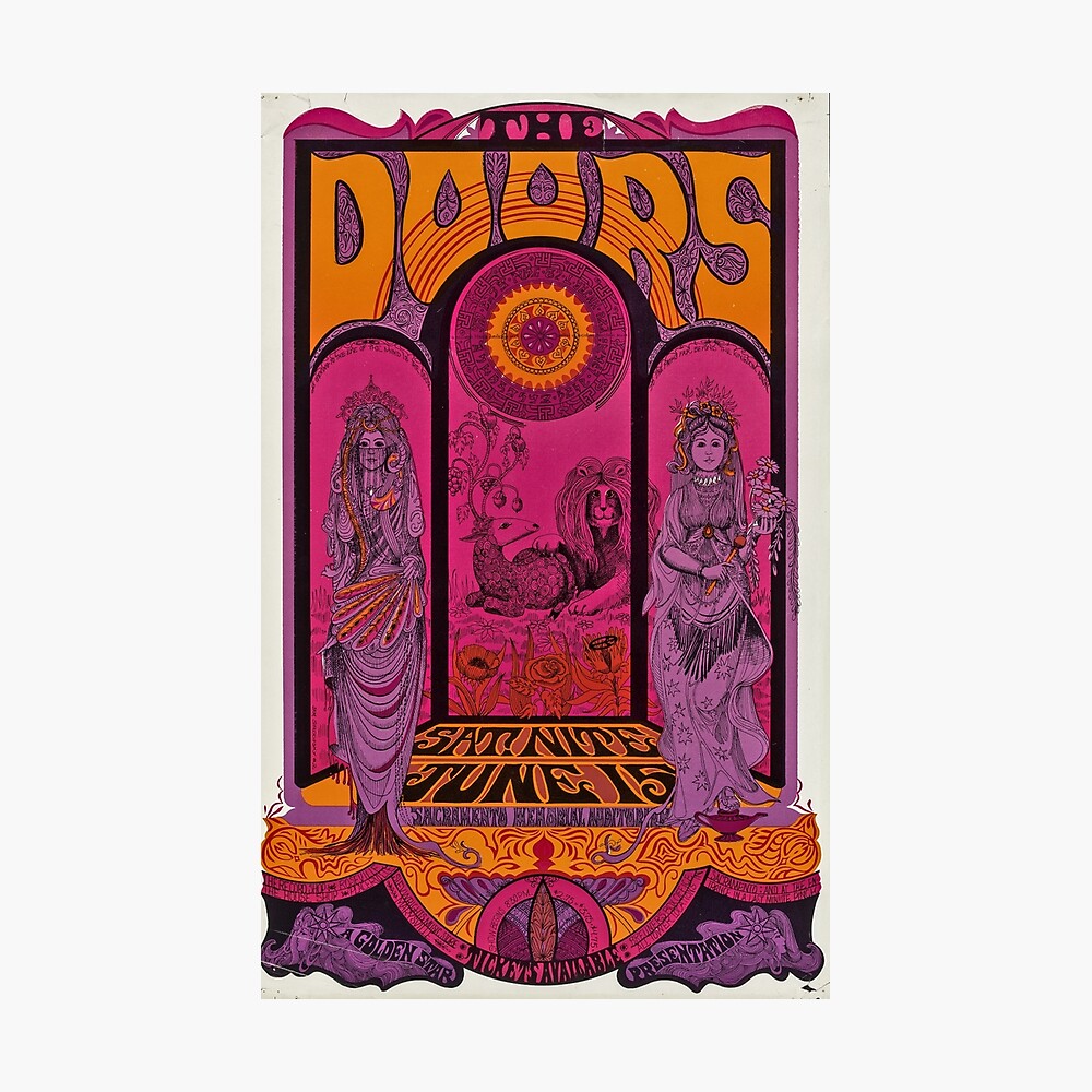 Vintage retro 1968 psychedelic concert poster Poster