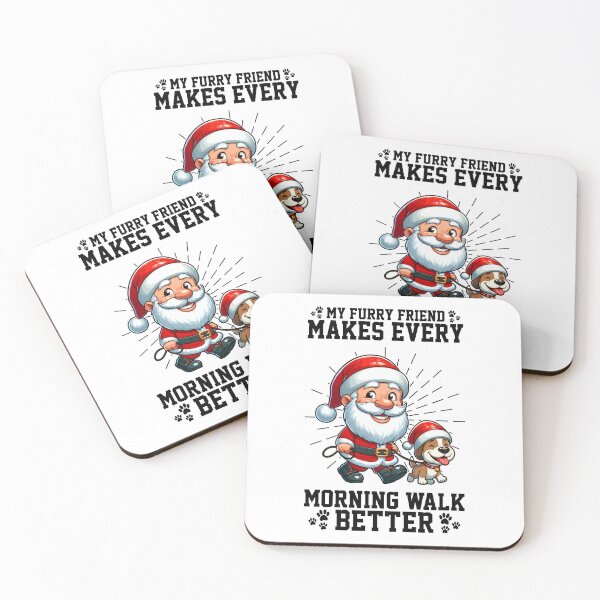 Item preview, Funny Santa Morning Walk with his Dog Merry Christmas  designed and sold by BDLuck2021.