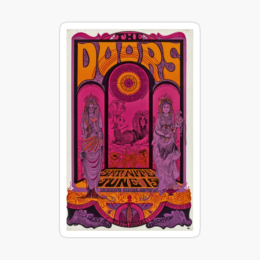 Vintage retro 1968 psychedelic concert poster Poster