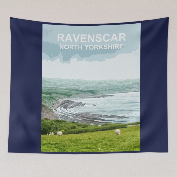 Item preview, Ravenscar North Yorkshire Travel location poster Scarborough designed and sold by BarbaraGlebska.