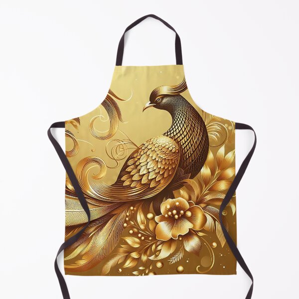 Item preview, a golden pheasant with a golden background designed and sold by bernhagen.