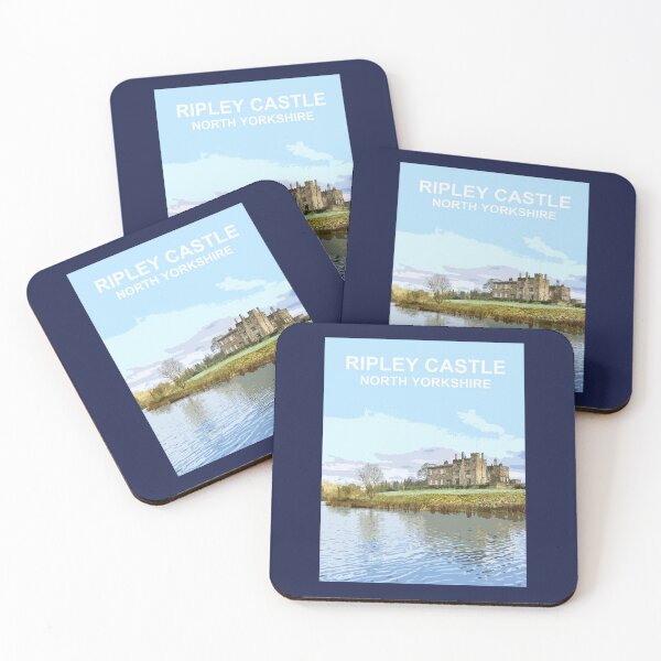 Item preview, Ripley Castle North Yorkshire Travel location poster Scarborough designed and sold by BarbaraGlebska.