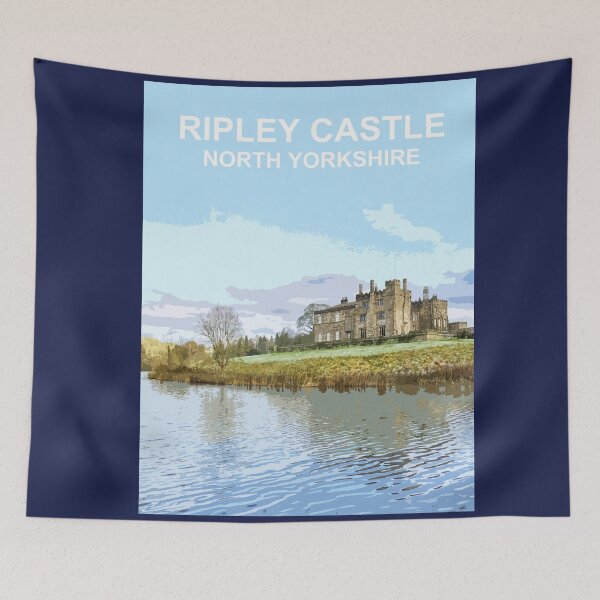 Item preview, Ripley Castle North Yorkshire Travel location poster Scarborough designed and sold by BarbaraGlebska.