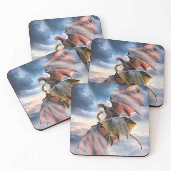 Item preview, The red dragon vs the gold designed and sold by Caellaigh-Art.
