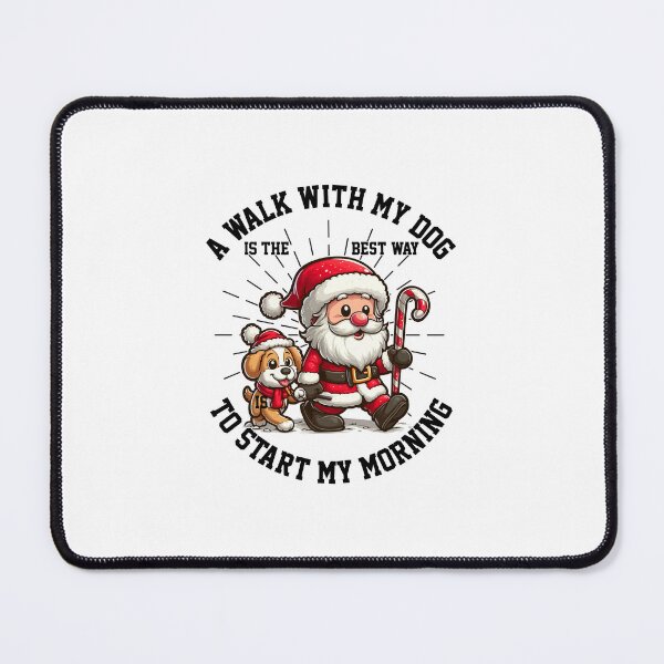 Item preview, Cute Santa Morning Walk with his Dog Merry Christmas designed and sold by BDLuck2021.