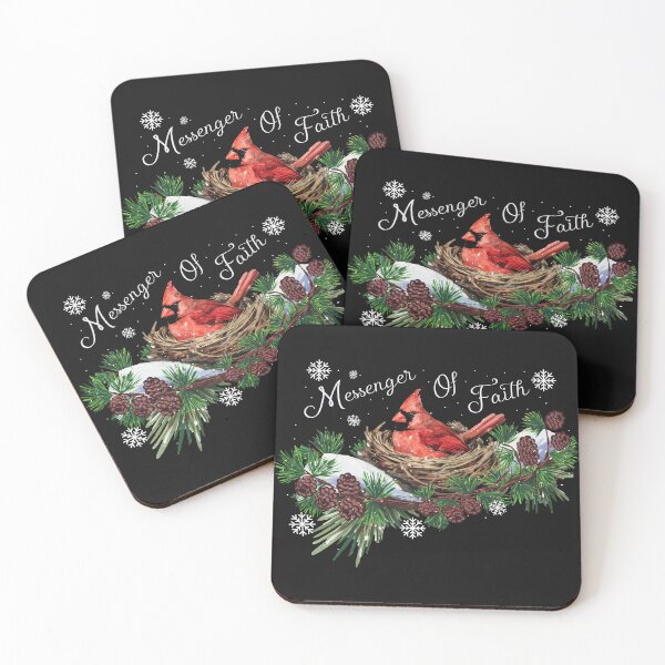 Item preview, Cardinal Bird Messenger of Faith Inspirational Quote designed and sold by Cute & Sassy Custom Gifting Boutiques.