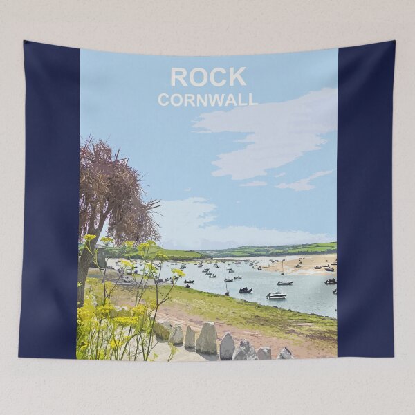 Item preview, Rock Cornwall. Cornish gift Kernow Travel location poster.  designed and sold by BarbaraGlebska.