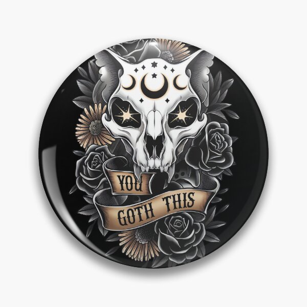 Artikelvorschau, Goth Cat Skull Art Dunkler Gothic-Humor, Du Goth Dieses inspirierende Zitat entworfen und verkauft von madtoyman.