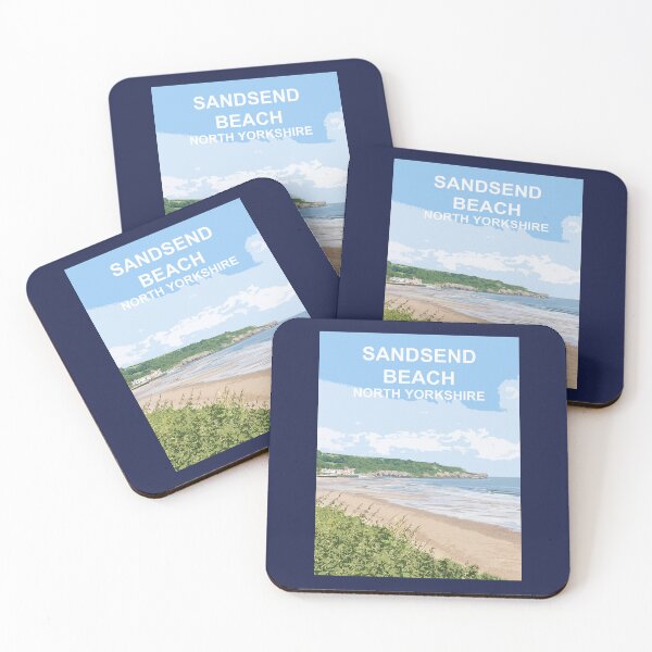 Item preview, Sandsend Beach North Yorkshire Travel location poster Scarborough designed and sold by BarbaraGlebska.