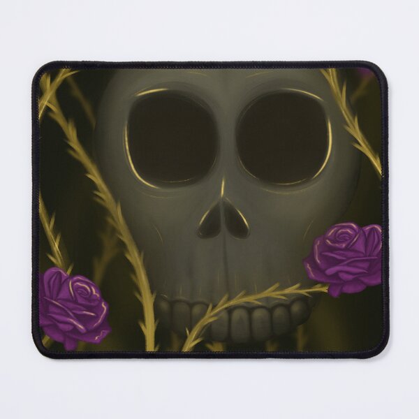 Item preview, Skull surrounded by purple roses, dark and vegetal atmosphere designed and sold by HappyRiri.