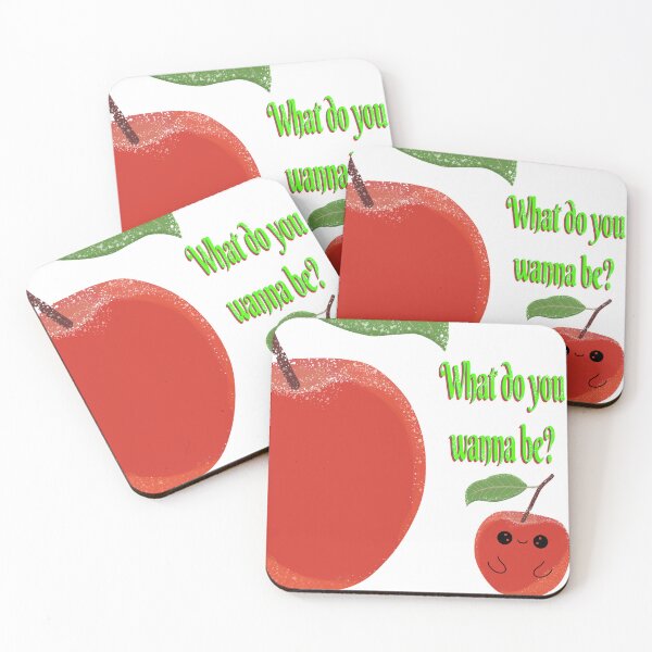 Item preview,  2 Frozen Apple Fruits with positive quote. designed and sold by MigWhimsy.