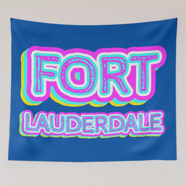 Item preview, Fort Lauderdale Beach Retro Typography designed and sold by ArtNoveltee.