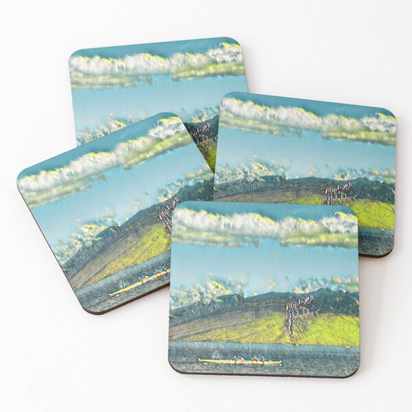 Item preview, Canoe & West Maui Mountains designed and sold by Scurvy Dawg Design.
