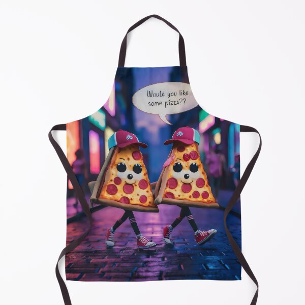 Item preview, Pieces of pizza in the city of neon. designed and sold by MyHappyArtShop.