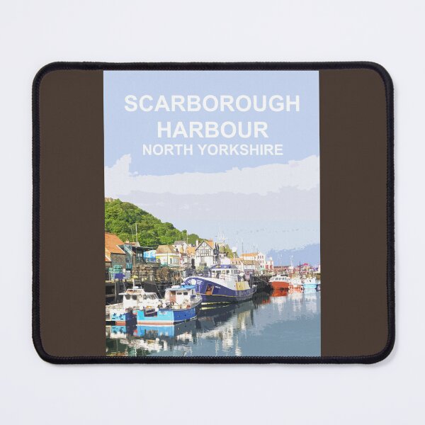 Item preview, Scarborough Harbour North Yorkshire Travel location poster Scarborough designed and sold by BarbaraGlebska.