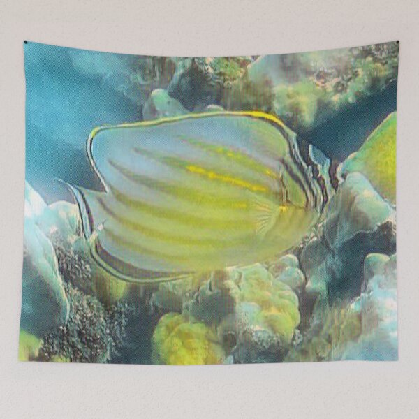 Item preview, Kīkākapu (Ornate Butterflyfish) designed and sold by Scurvy Dawg Design.