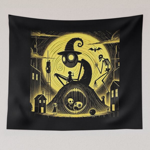 Item preview, Halloween Monsters on Yellow Background designed and sold by Blink Art Studio.
