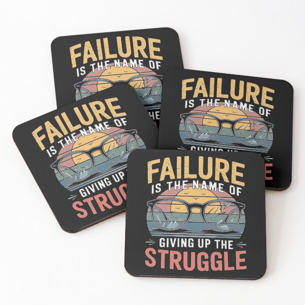 Item preview, Motivational Quote – Embracing Failure and Struggle with Retro Sunglasses Art designed and sold by love3617.