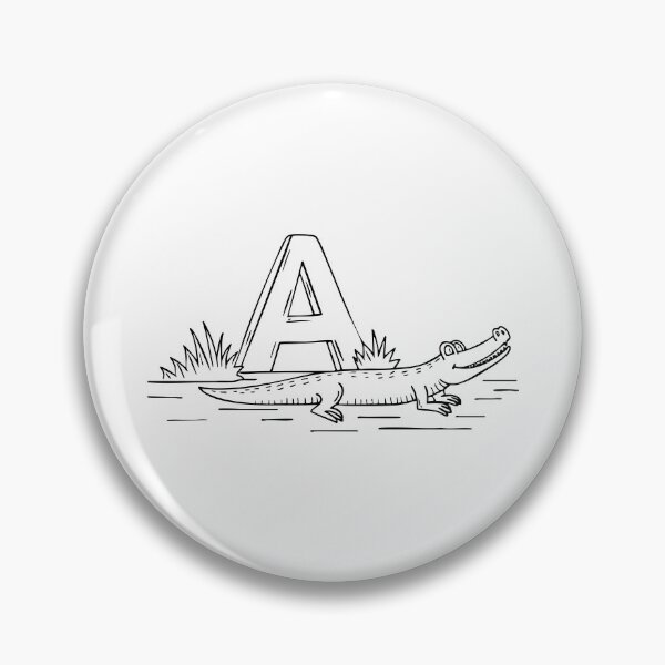 Item preview, Letter A Beside an Alligator Near a River designed and sold by rasagamastore.