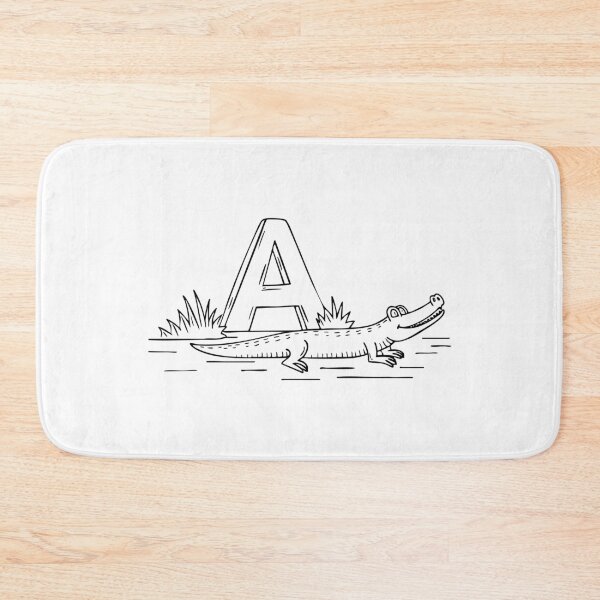 Item preview, Letter A Beside an Alligator Near a River designed and sold by rasagamastore.