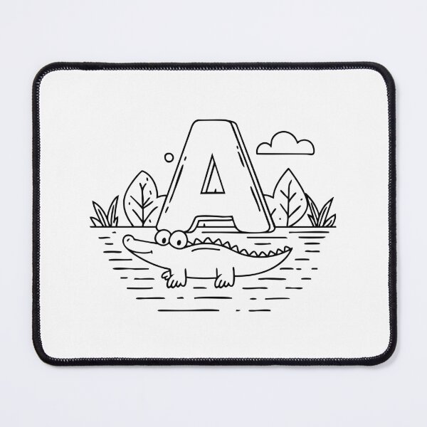 Item preview, Letter A Beside an Alligator Near a River designed and sold by rasagamastore.