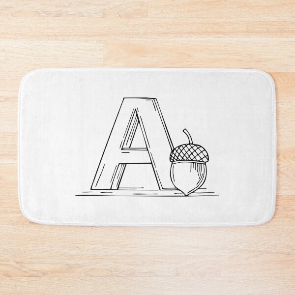 Item preview, Letter A Next to an Acorn on the Ground designed and sold by rasagamastore.